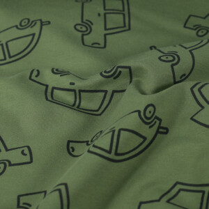 french terry cars forest green