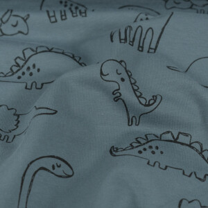 french terry dinos indigo