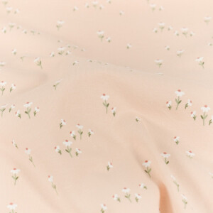 cotton jersey flowers light pink