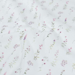 rib jersey digital print flowers offwhite
