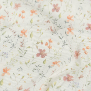 rib jersey digital print flowers offwhite
