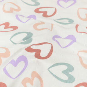terry crepe hearts offwhite