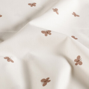 Cotton poplin butterflies offwhite