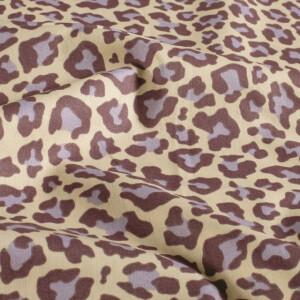 Cotton poplin leopard offwhite