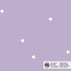 Cotton poplin hearts lilac