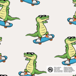 Cotton jersey crocodiles skateboard offwhite