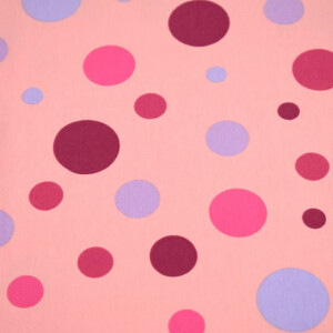 100x150 cm cotton jersey dots pink