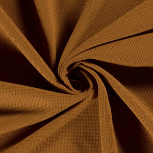 Knitted waffle fabric caramel