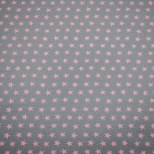 100x150cm Stars Gray/Vintage pink