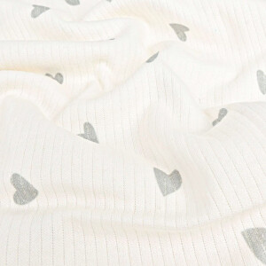 Rib jersey hearts old green