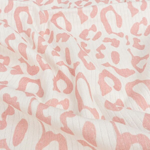 Rib jersey leopard old pink