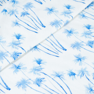 100x150 cm cotton jersey digital print palm trees offwhite Blooming Fabrics