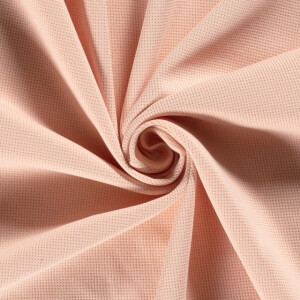 Knitted waffle fabric salmon color