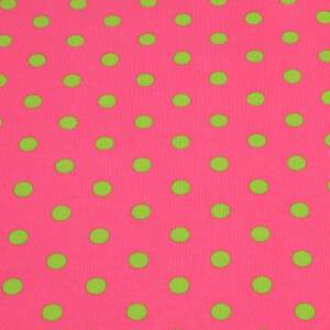 95x150 cm cotton jersey dots pink/green