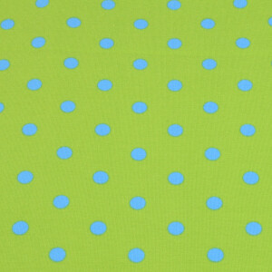 95x150 cm cotton jersey dots Aqua/Green