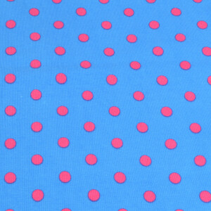 95x150 cm cotton jersey dots pink/aqua
