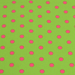 95x150 cm cotton jersey dots pink/green