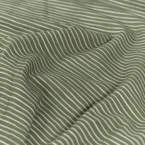 cotton jersey stripes dark green