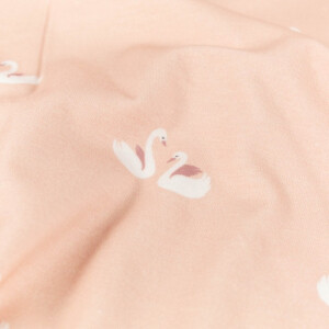 cotton jersey swans light pink