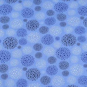 Cotton Jersey Abstract dots with dots light blue