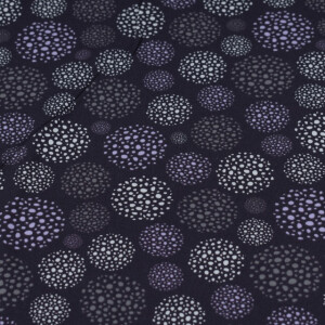 Cotton Jersey Abstract dots with dots black