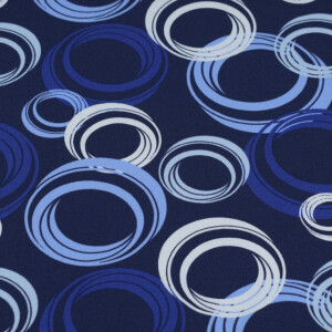 Cotton Jersey Abstract circles dark blue