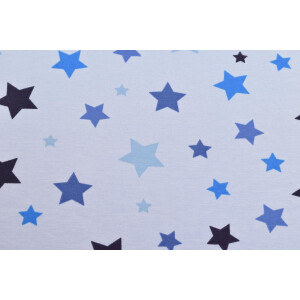 100x150 cm Cotton jersey stars lichtblue