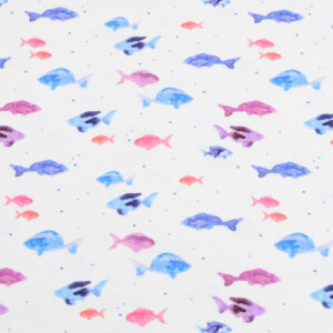 100x150 cm Bloomingfabrics Cotton jersey Fishes