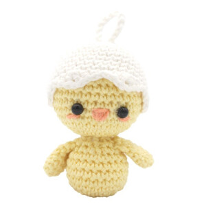 Crochet kit mini chick hanger - amigurumi diy kit