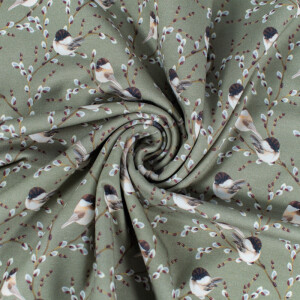100x150 cm Cotton jersey digitaltomtit olive