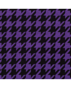 Jersey fabric discharge pied de poule purple