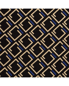 Jersey fabric discharge abstract cobalt