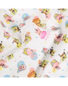 cotton poplin SpongeBob weiß
