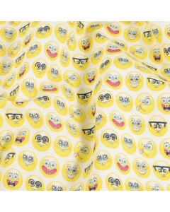 cotton poplin SpongeBob emojis weiß