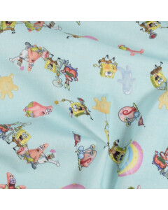 cotton poplin SpongeBob light blue