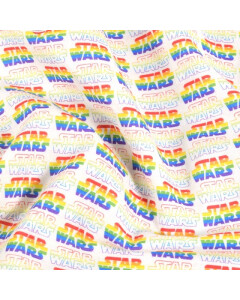 cotton poplin Star Wars multicolor/white