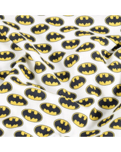 cotton poplin Batman white