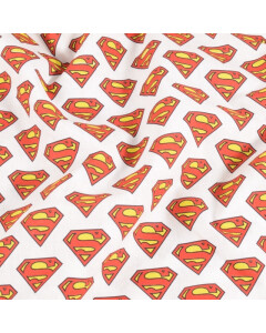 cotton poplin Superman white