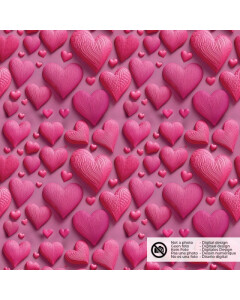 Softshell digital print hearts pink