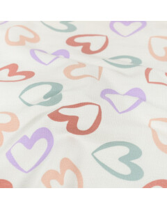 terry crepe hearts offwhite