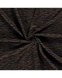 Poly viscose jersey fabric discharge printed stripes navy
