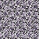 Cotton poplin printed flowers purple