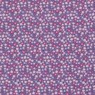 Cotton poplin small flowers purple