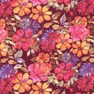 Jogging fabric digital printed flowers bordeaux