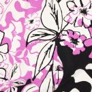 Viscose poplin flowers fuchsia