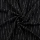 Viscose linen slub stripes black
