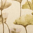 Viscose linen digital print flowers green