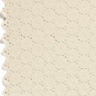 Cotton voile embroidered abstract beige