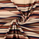 Rib jersey yarn dyed stripes brown
