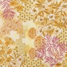 Cotton poplin flowers brown